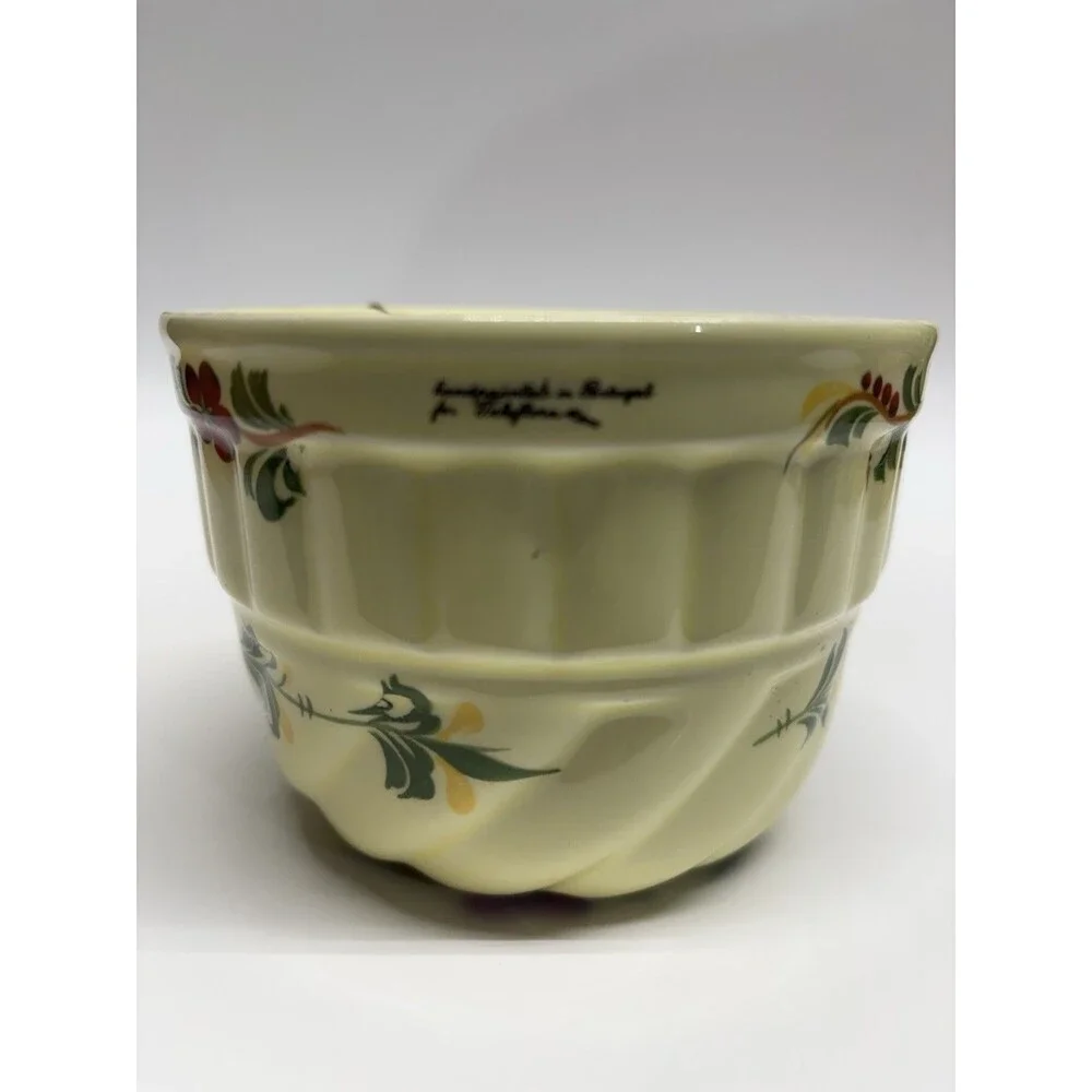 Vintage Teleflora Handpainted Portugal Hanging Ceramic Wall Pocket Vase